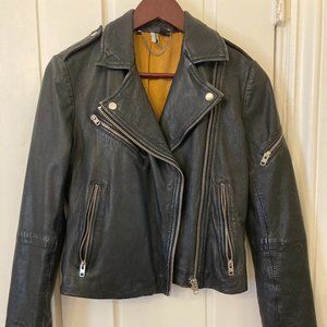 Topshop Real Leather Jacket Size US 4